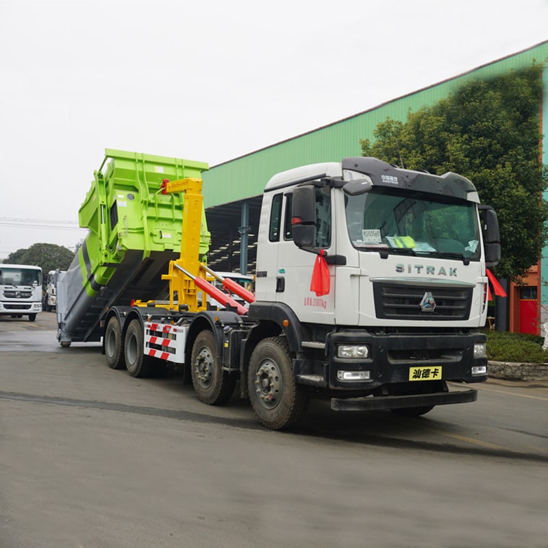 Sinotruck 31Ton Hook Lift Container Garbage Truck for Sale