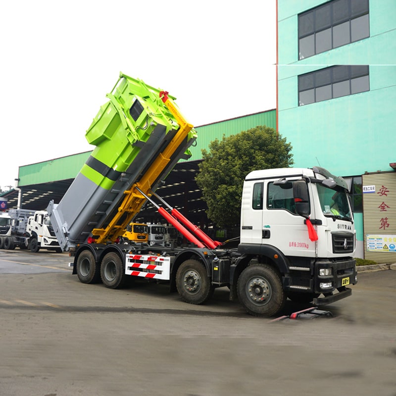 Sinotruck 31Ton Hook Lift Container Garbage Truck for Sale