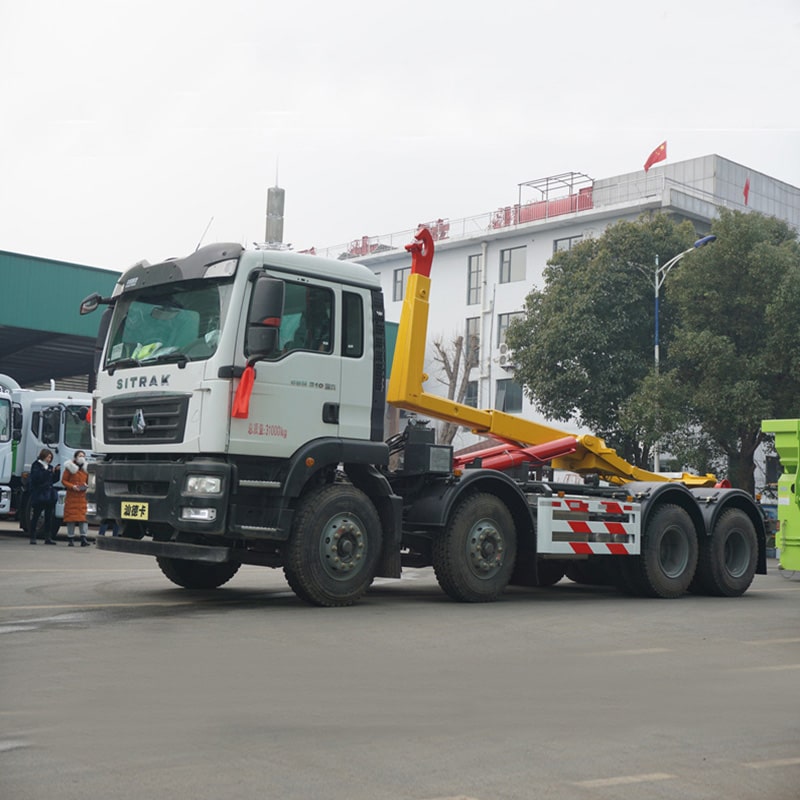 Sinotruck 31Ton Hook Lift Container Garbage Truck for Sale