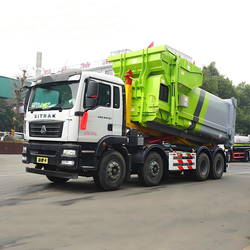 Sinotruck 31Ton Hook Lift Container Garbage Truck for Sale